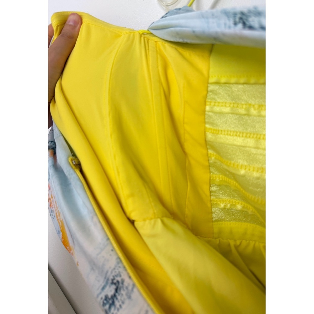 Alice + Olivia x Kidsuper Milan Asymmetric Maxi Dress Gown Colms Painting 8 - Picture 14 of 16